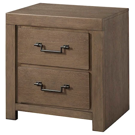 Contemporary Nightstand with Dual USB Ports